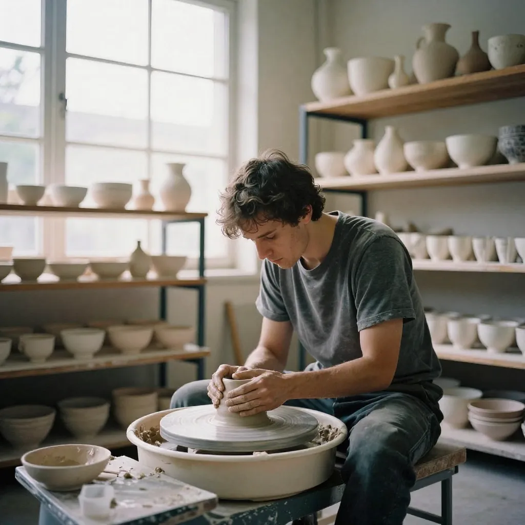 Cuenco de cerámica artesanal