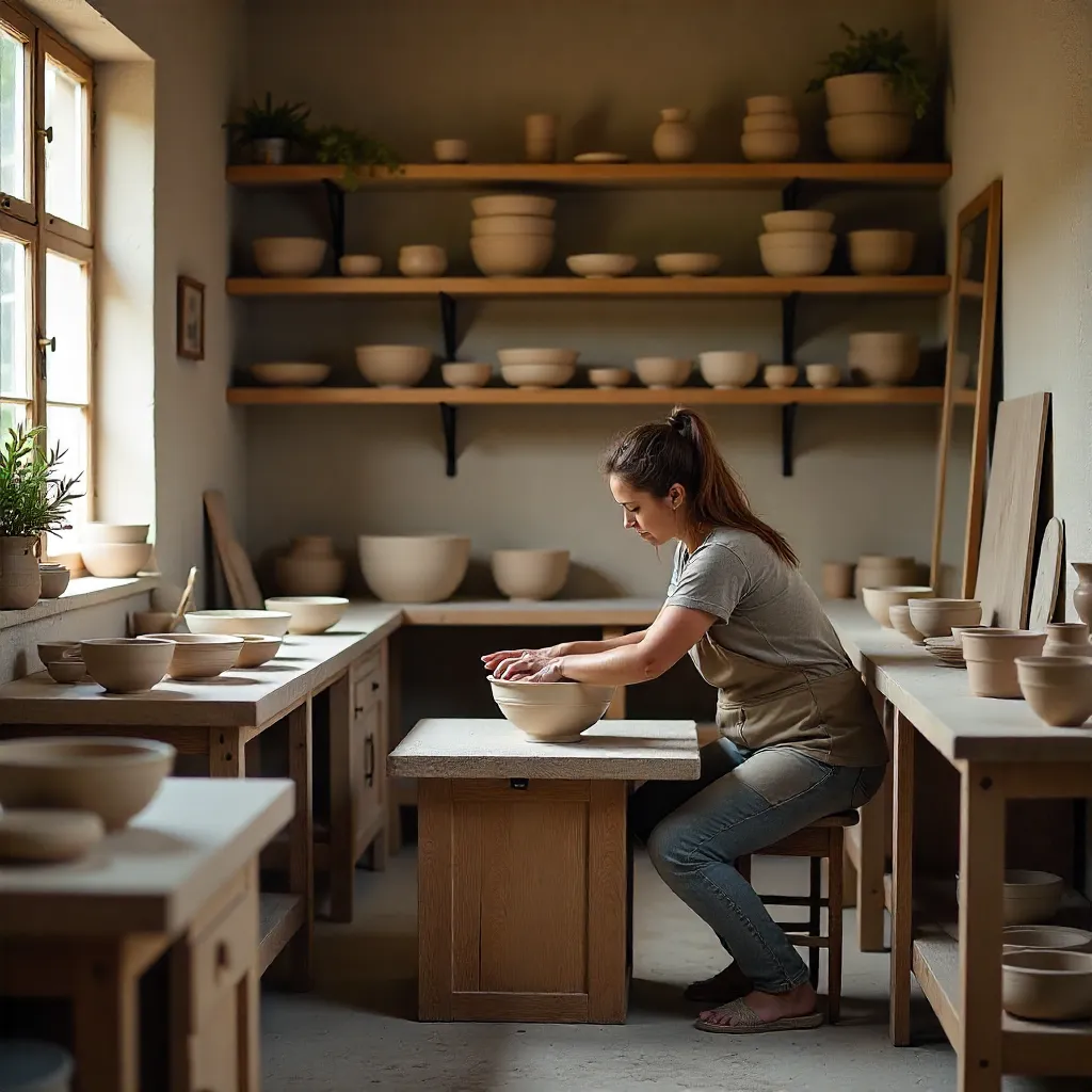 Jarrón de cerámica minimalista