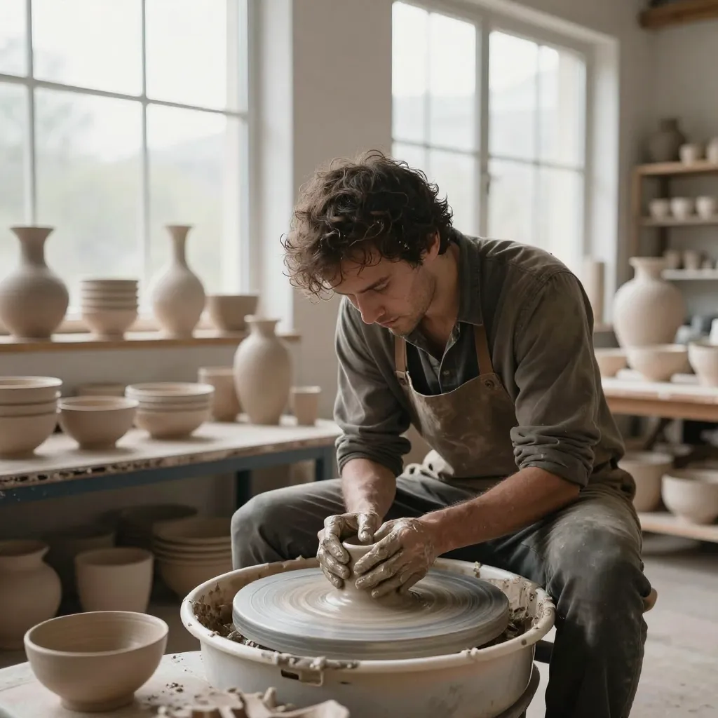 Interior del estudio de cerámica