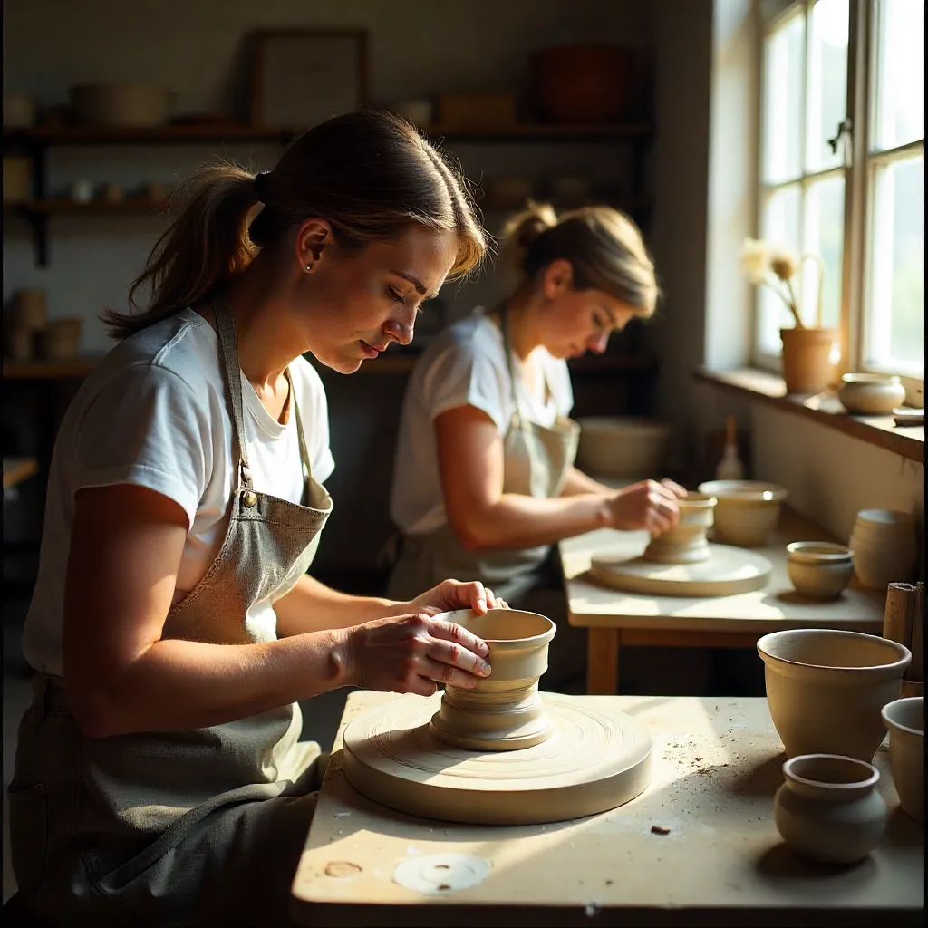 Horno de cerámica en cocción