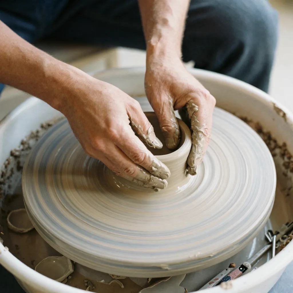 Interior del taller de cerámica